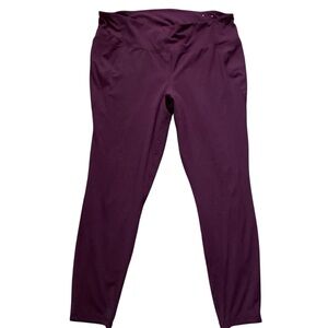 Livi Lane Bryant Active Leggings Size 22/24  Ankle Length Maroon Yoga Workout